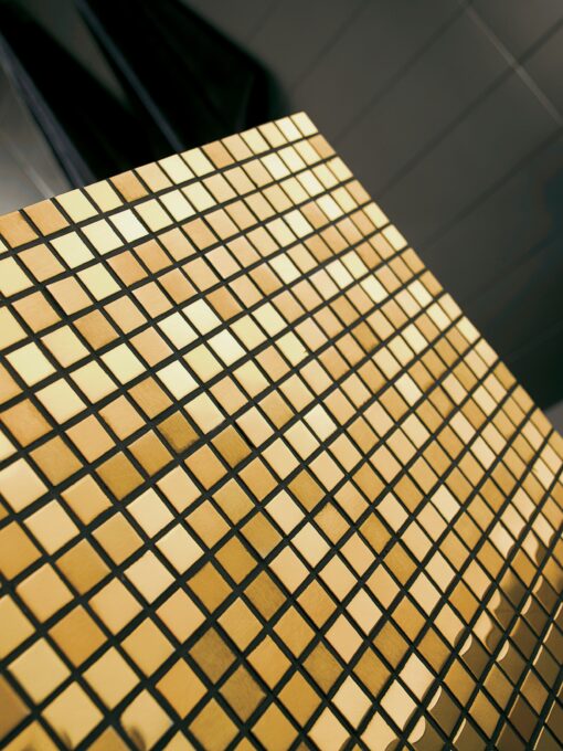 mosaïque metalic gold