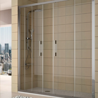 parois de douche clear deux portes deux élément fixe par salgar