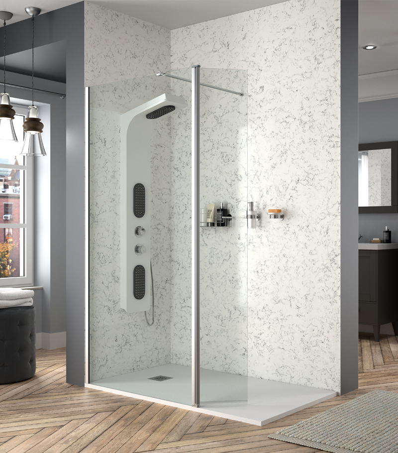 parois de douche heaven avec parti pivotante parti Salgar