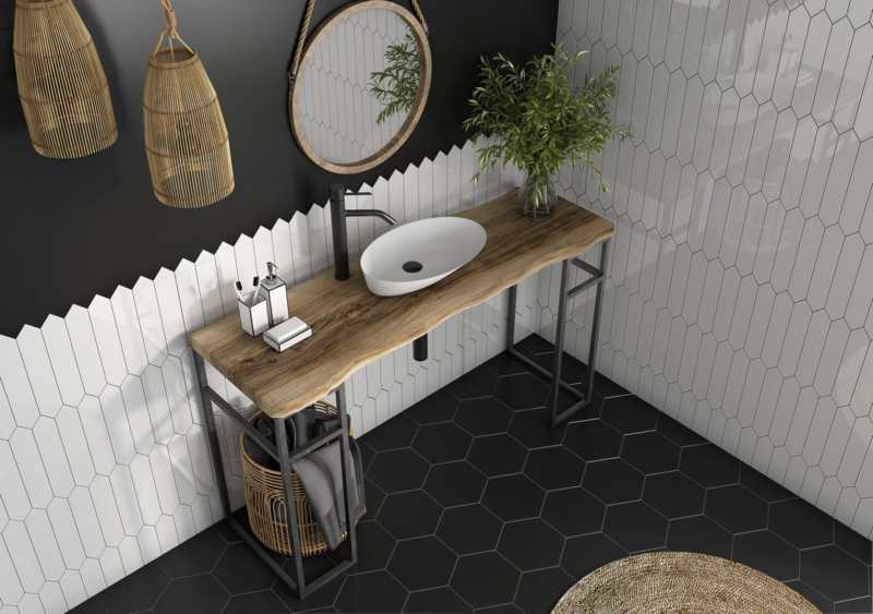 carrelage hexaline black