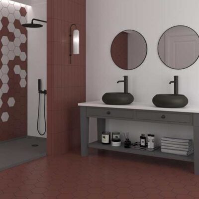 faïence flat garnet matt