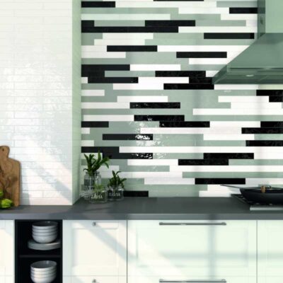 faïence purity black glossy 5x40 cm