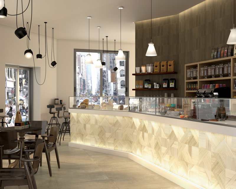 faïence stripes mix bamboo dune