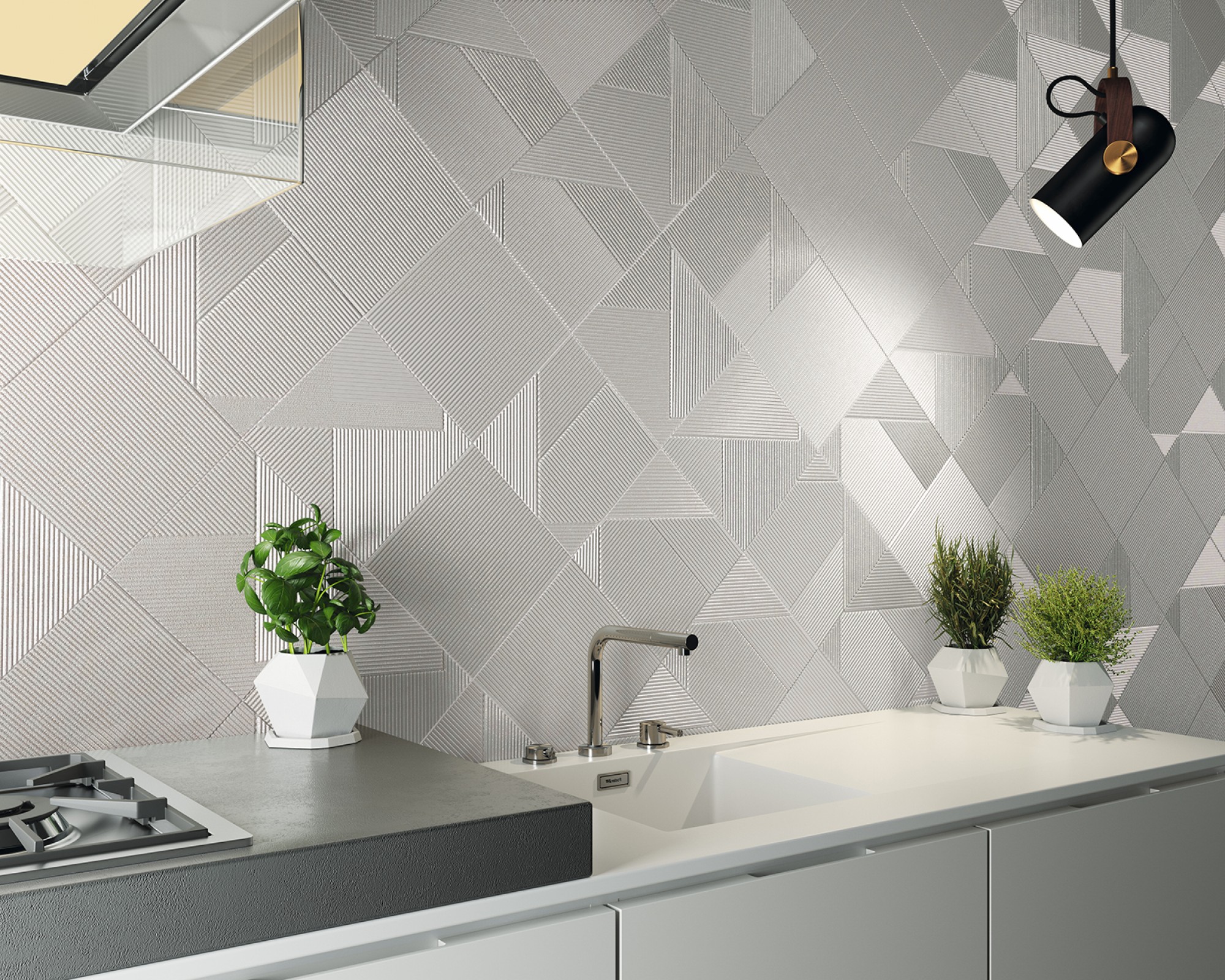 faïence stripes mix glacier