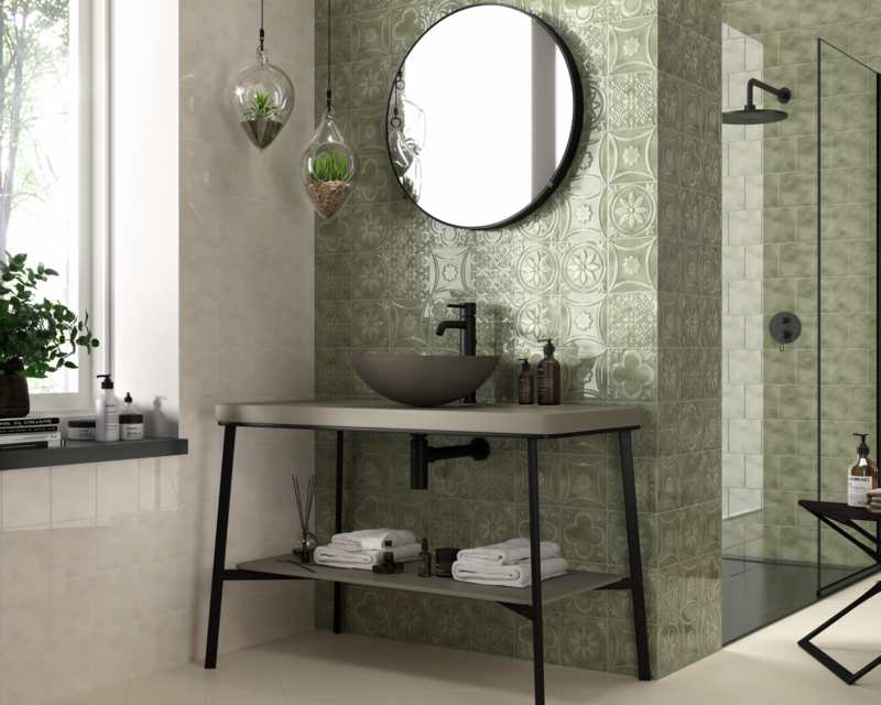 faïence tarantela menta 15x15 cm