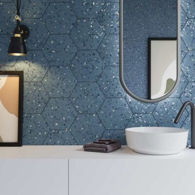 faïence inspire hexa blue 20X24