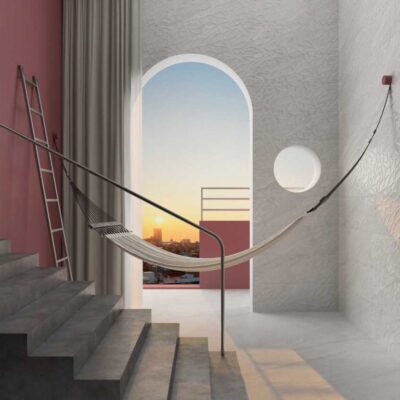 faïence lux wall caramel silver