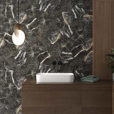 faïence marquina gold hexagone