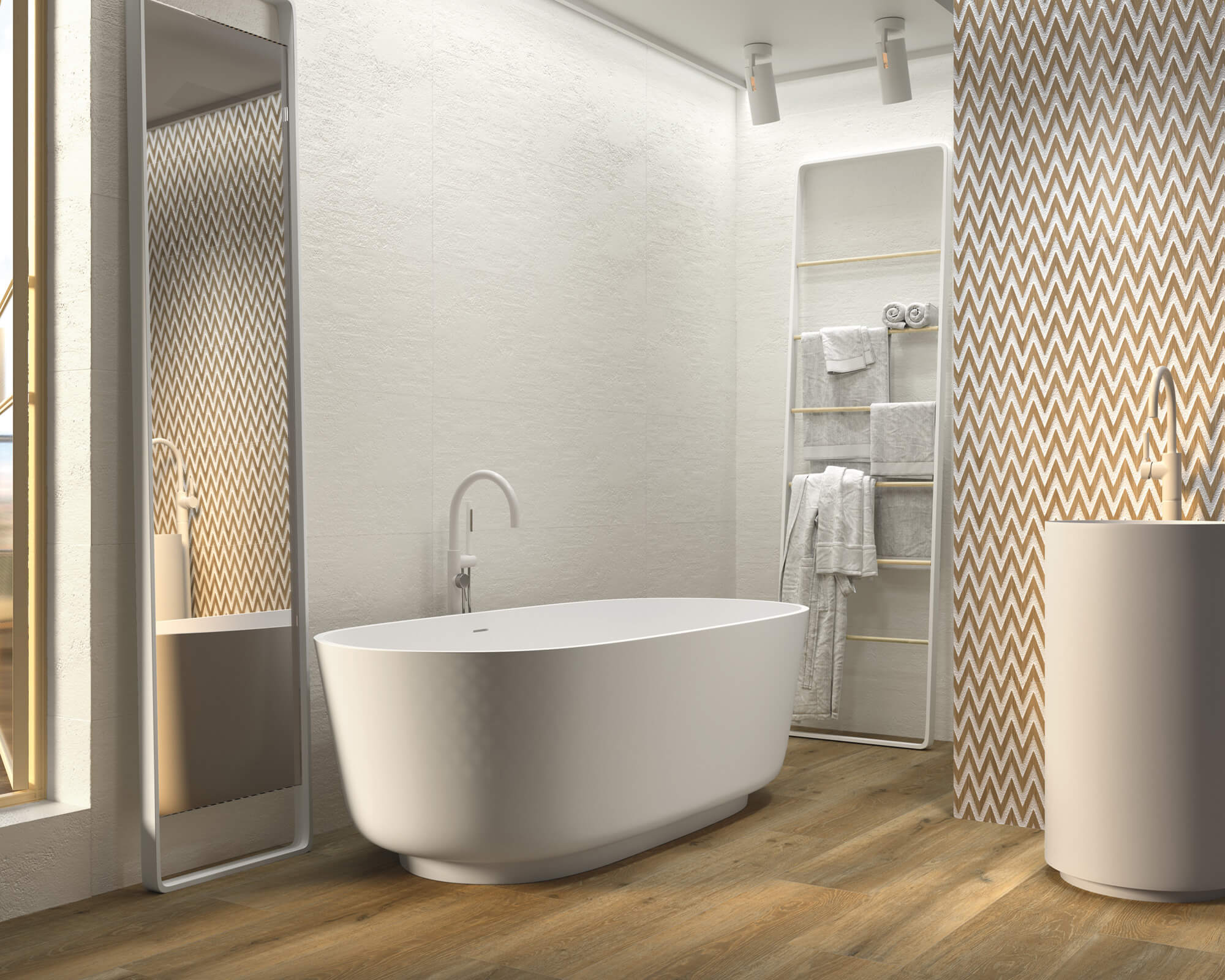 carrelage mayen 1209 Blanco Petreo Blanco Relieve Timber 40x120