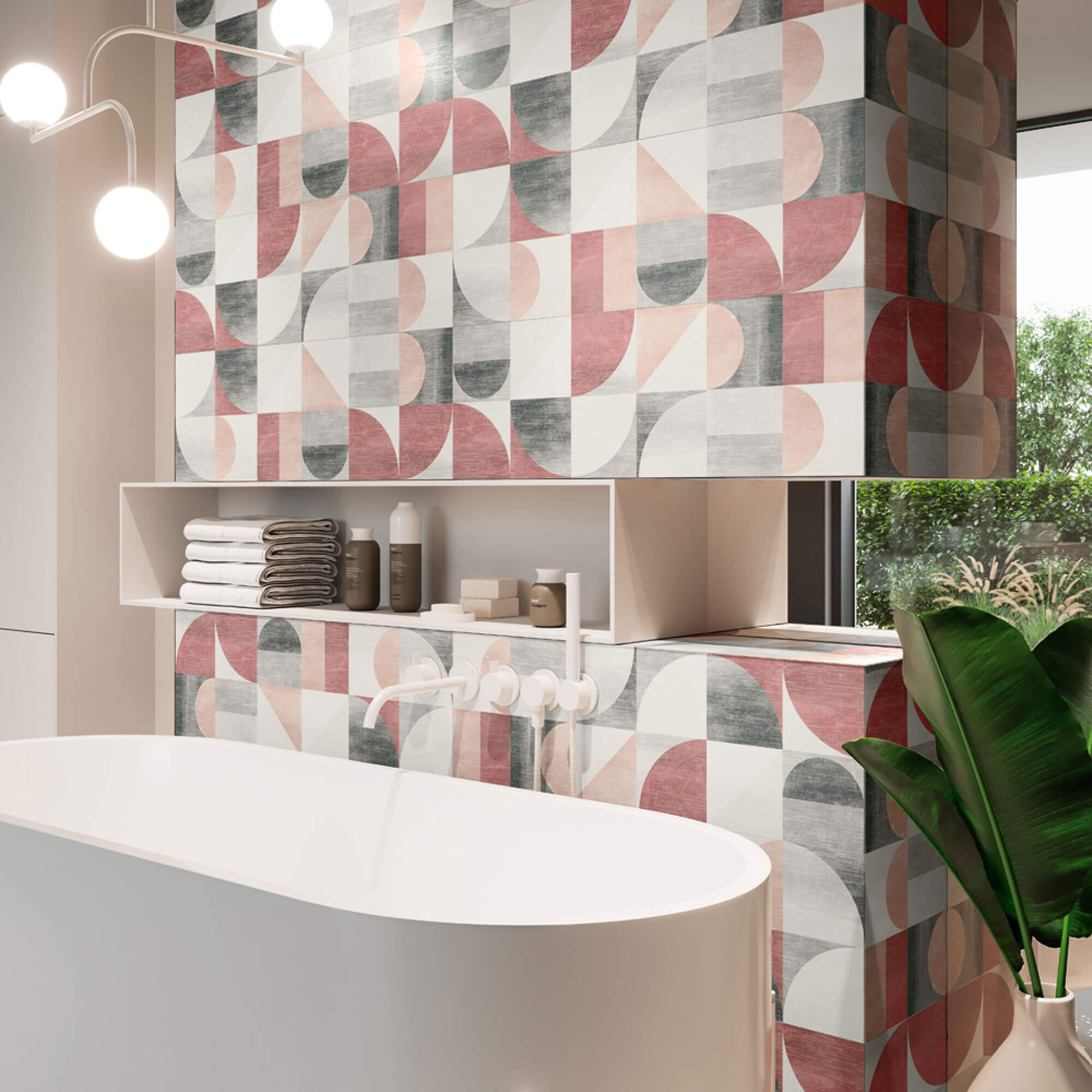 carrelage trent 9532 Purple Grey Decor Retro 30x90