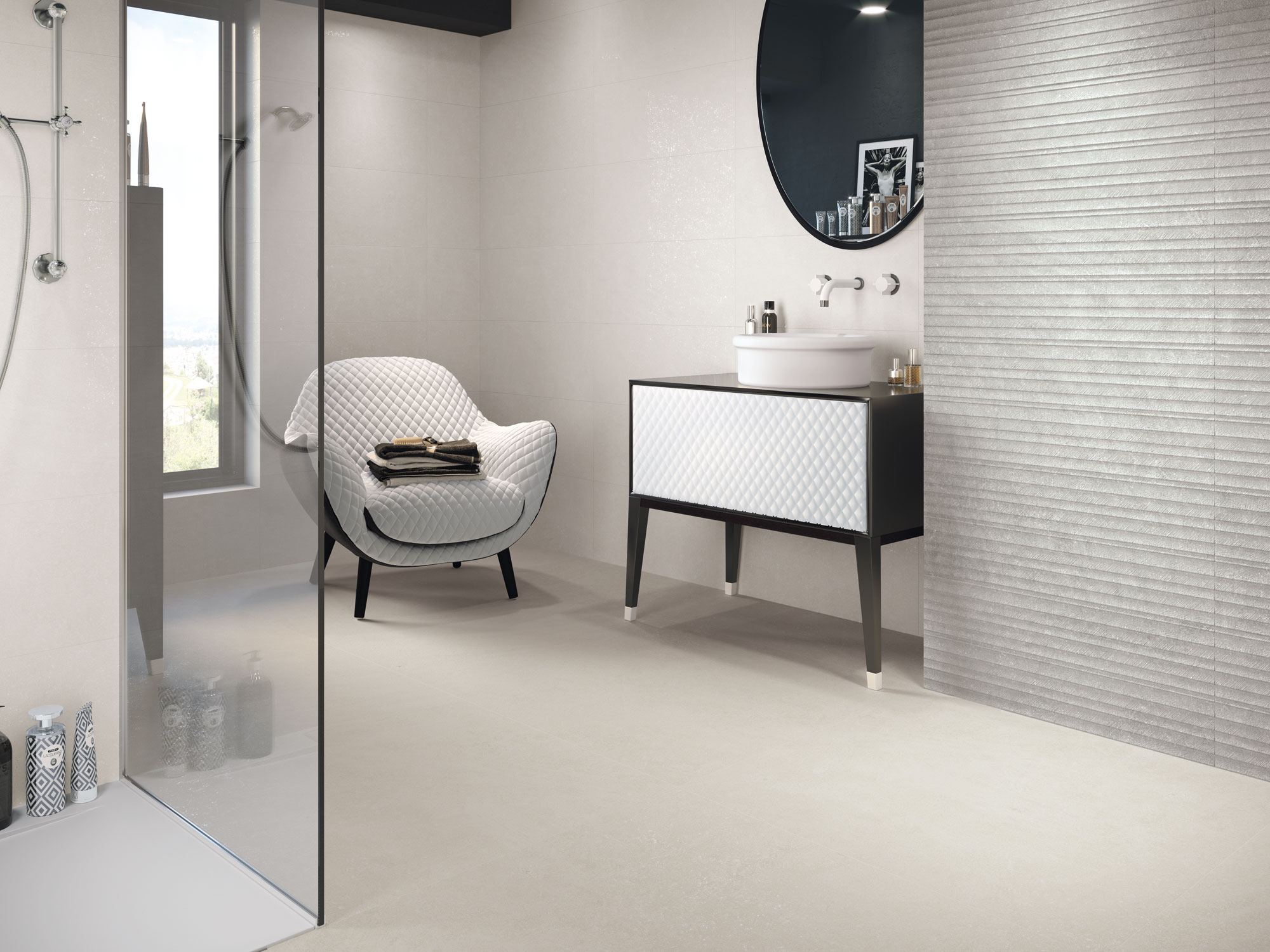 faïence amberes 8208 White Silver Relieve 333x80