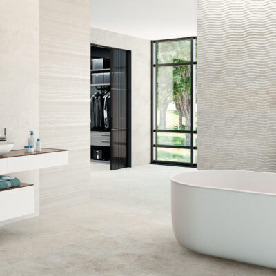 faïence baltimore 9529 White Grey Relieve Elypse White Decor Fantasy 30x90