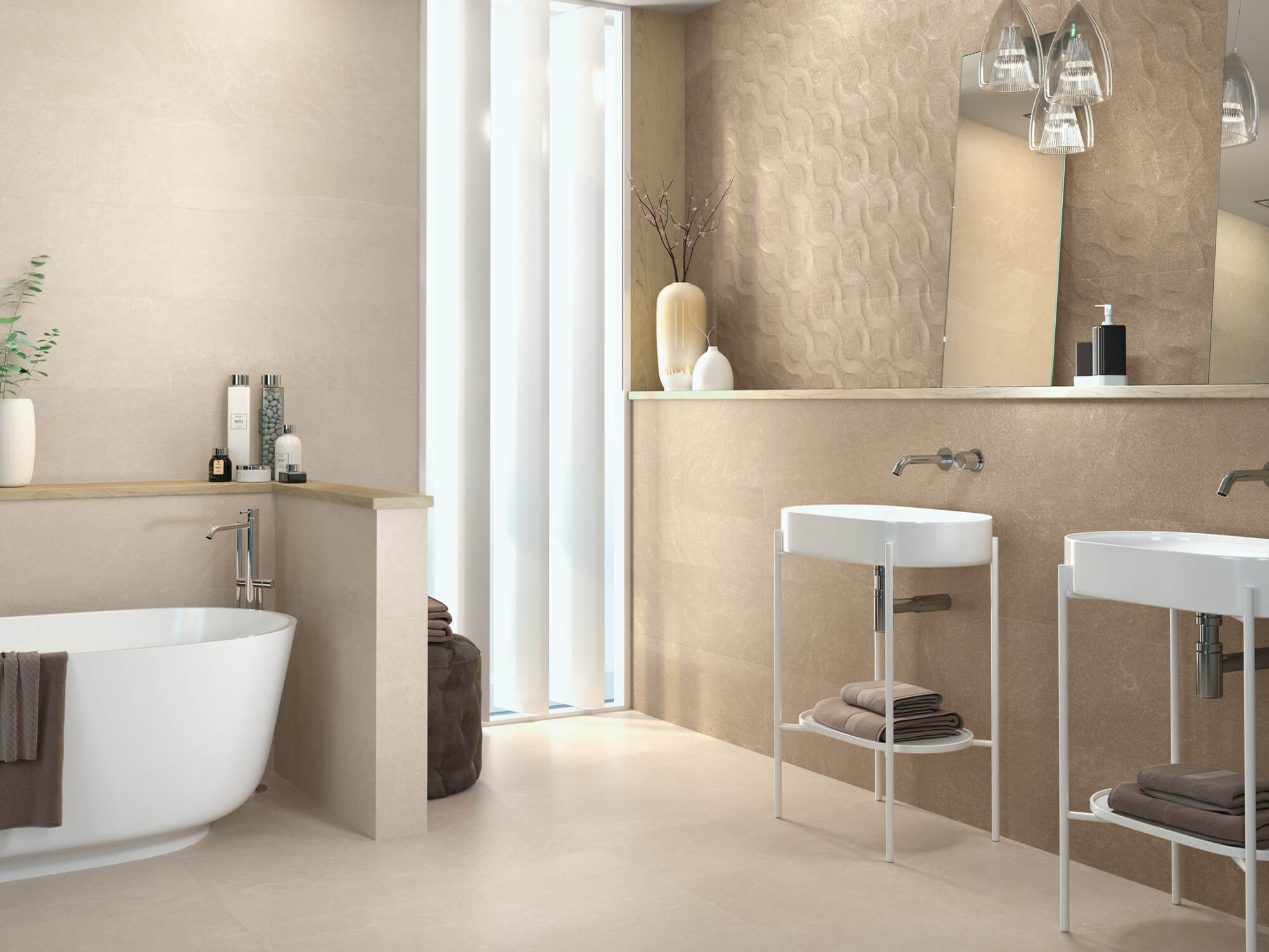 faïence camdem 9526 crema arena crema relieve 30x90
