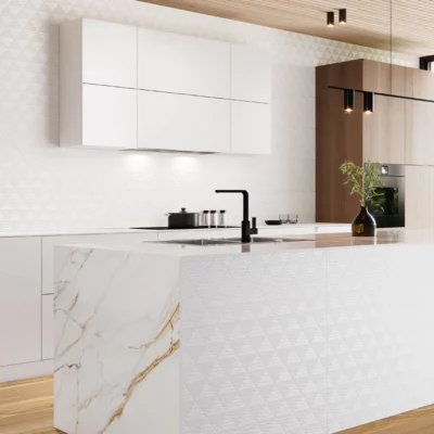 faïence guiza 9548 blanco relieve 30x90