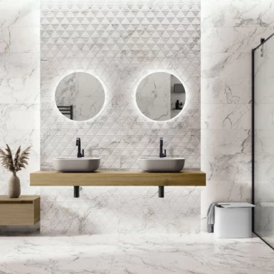 faïence igazu 9547 White White Relieve 30x90