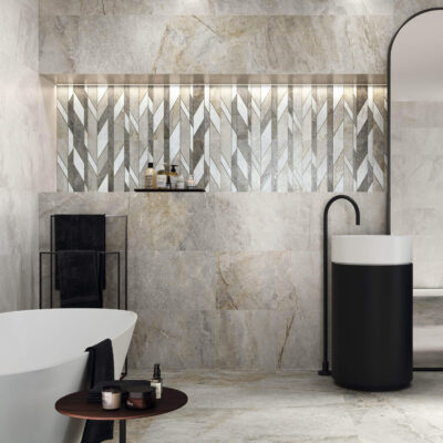 faïence tamesis 1220 Light White Light Relieve 40x120