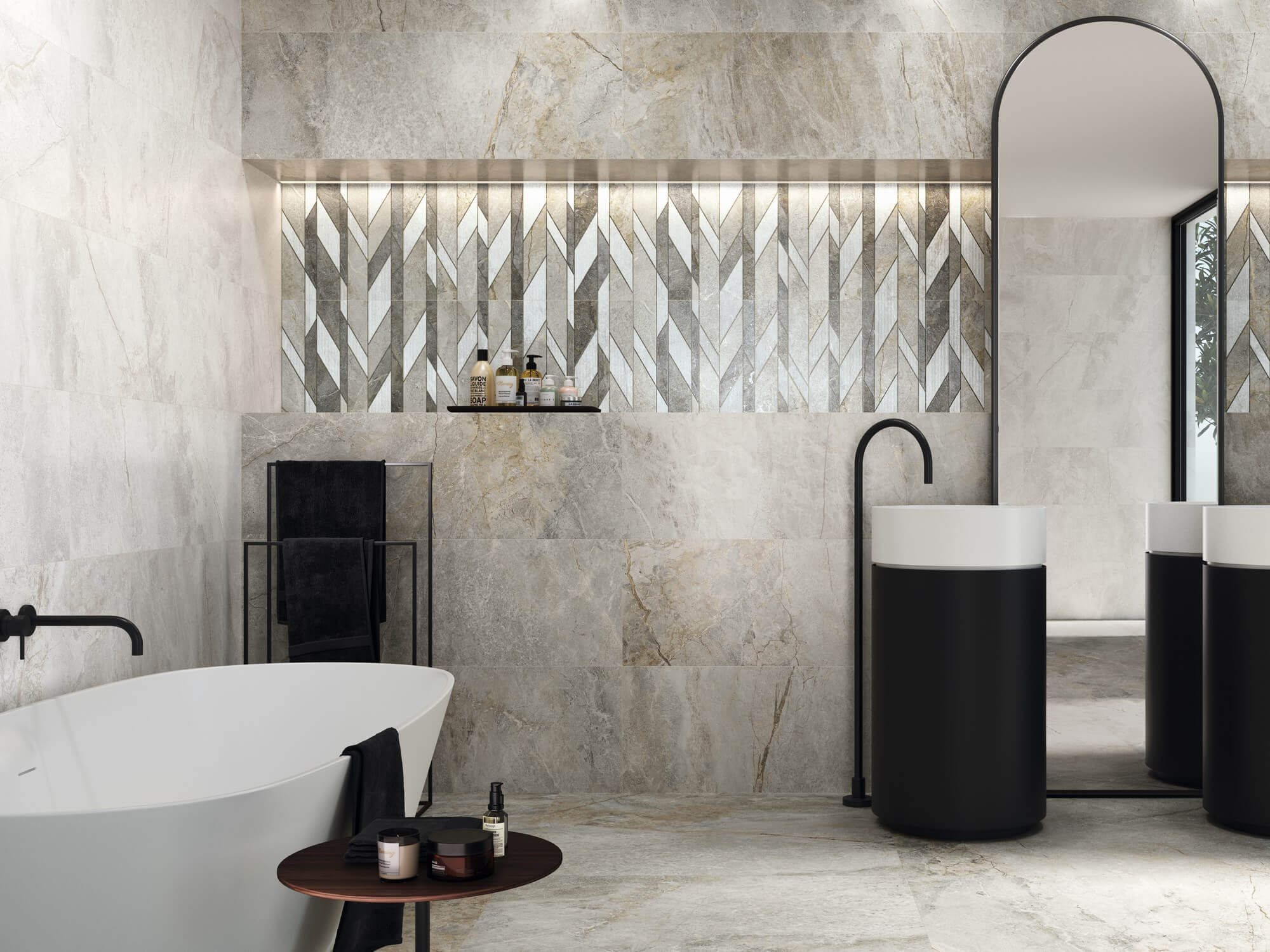 faïence tamesis 1220 Light White Light Relieve 40x120