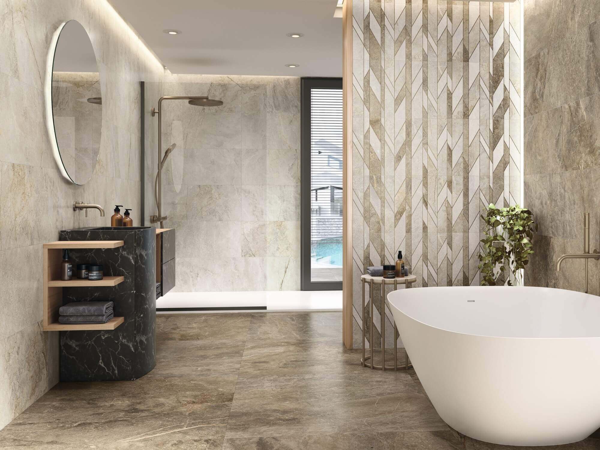 faïence tamesis 1220 Sand Land Relieve Land 40x120