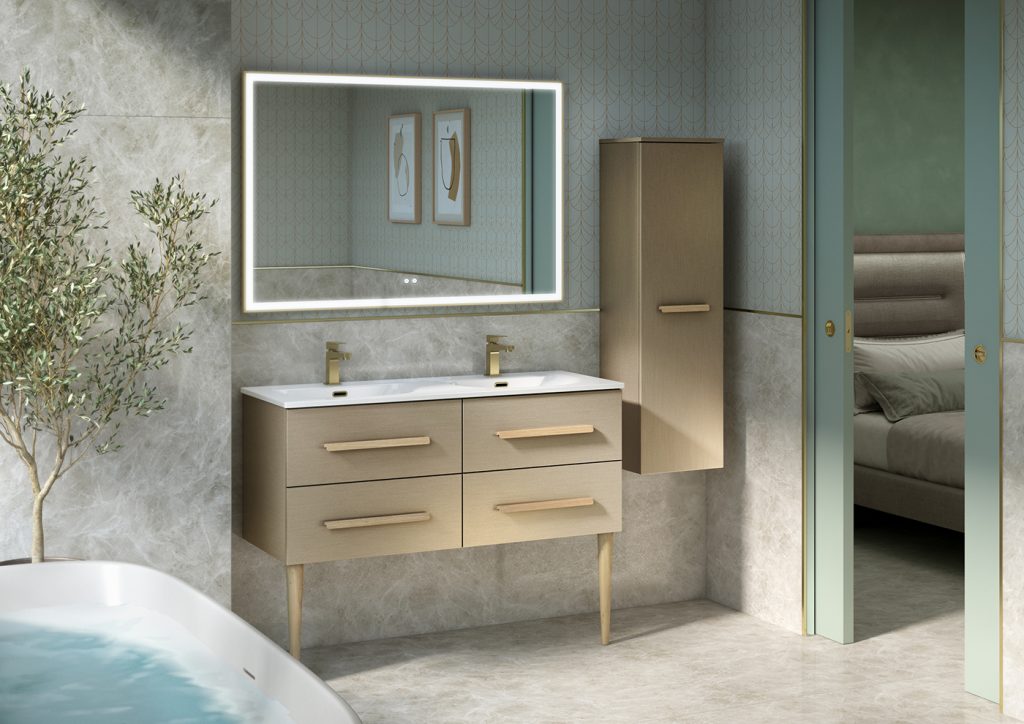 meuble de vasque bento champagne