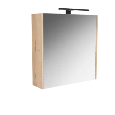 Armoire de toilette Courtoisie L60 Chene brut naturel spot LED