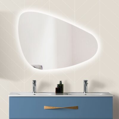 miroir rétro éclairant galet