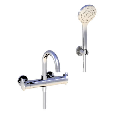Ensemble complet bain douche thermostatique mural