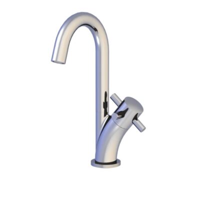 Mitigeur ou robinet de lave mains croisillon métal