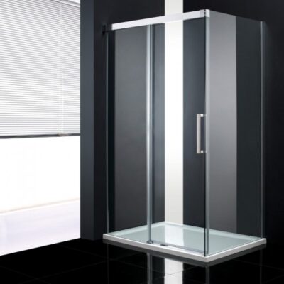 paroi avec porte coulissante et paroi laterale fixe trendy