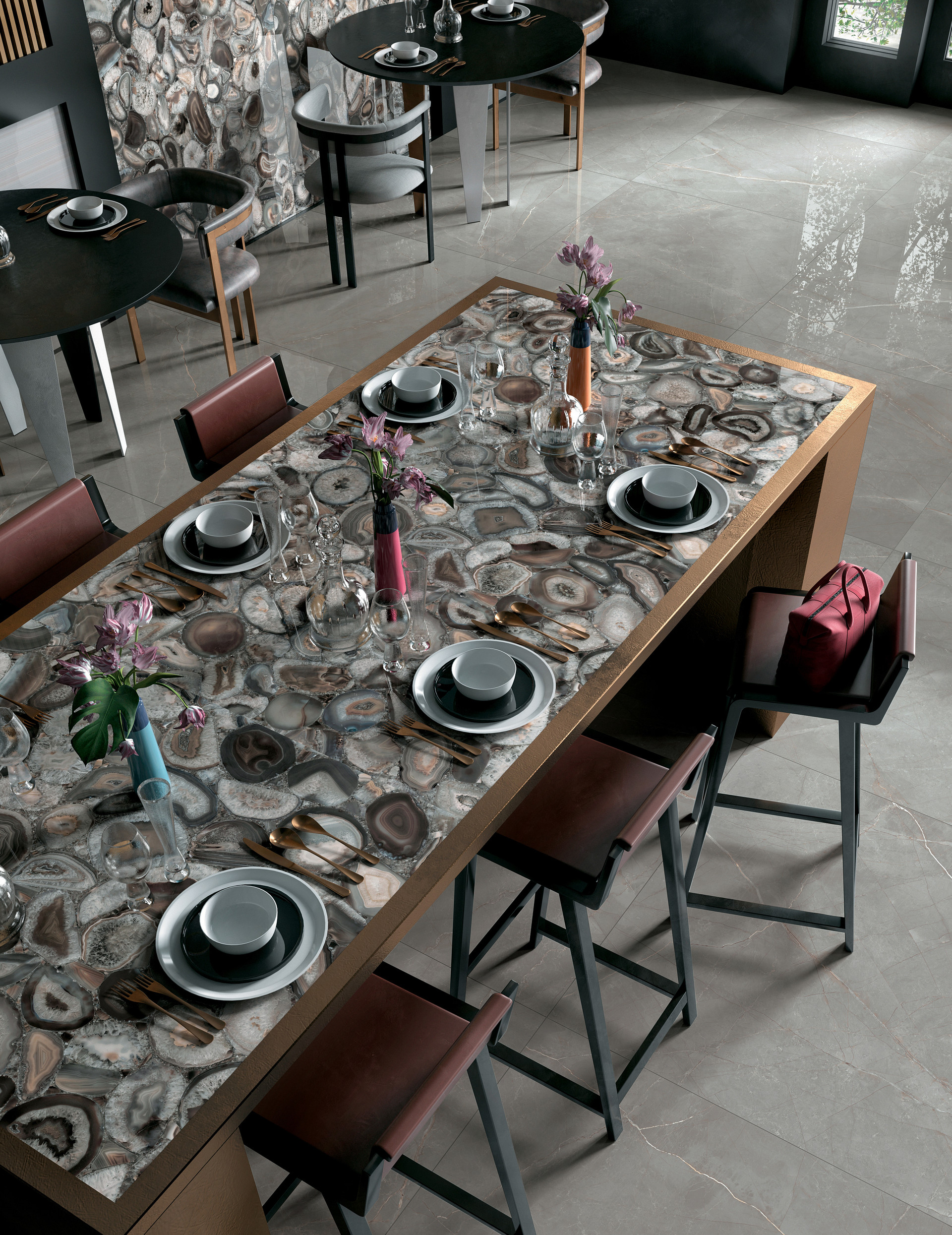 carrelage JEWELS JW16 120x278 restaurant mirage ceramiche