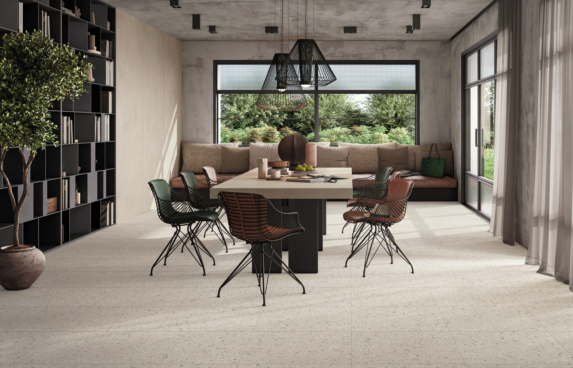 carrelage ReConcrete RO11 Terrazzo Rice 60x60 Living
