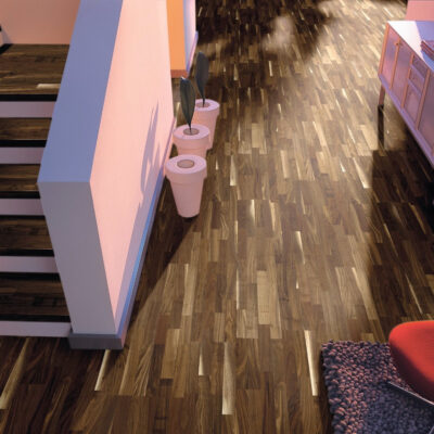 Parquet Noyer Classic 3060 3 frises vernis mat