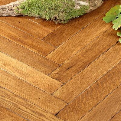 Parquet brut PA 5 bâton rompu doré antique largeur 70mm 21mm