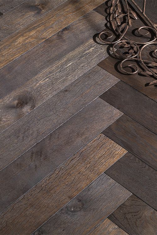 Parquet chêne massif 14 mm PA 89 Noir intense bâton rompu 14 mm